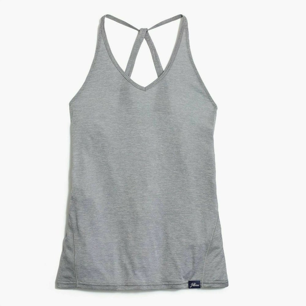 New Balance for J Crew Gray Steel Free Flow V Neck Tank Top  NEW